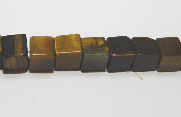 Tigerauge Perlen, Würfel, 6x6mm