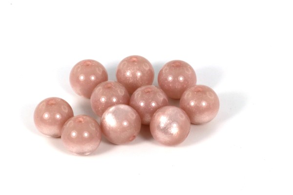Super Polaris Perlen, rund, Rosa, 10mm