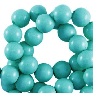 Schmuckperlen, Acryl, rund, Aqua Green, shiny, glänzend, 8mm
