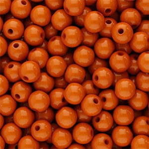 Acrylperlen, rund, Terracotta, shiny, glänzend, 8mm