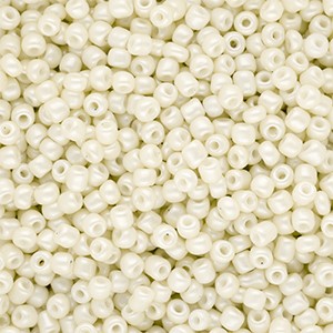 Off White Glas-Rocailles rund 3 mm – dezente Saatperlen 15 g