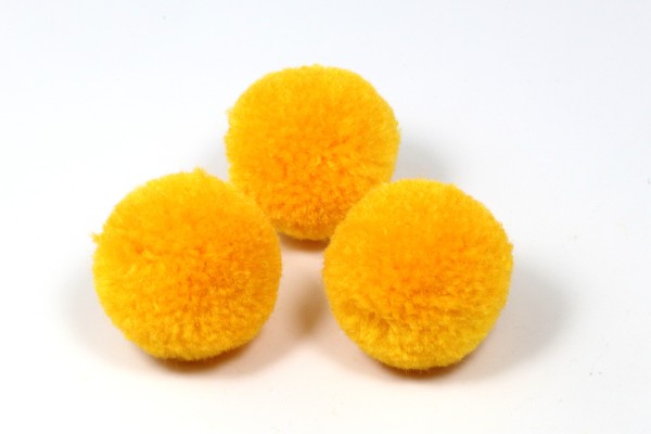 Pompon, rund Goldgelb, 30mm