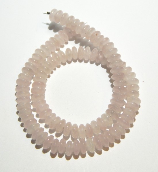 Rosenquarz, Linsen, 9mm