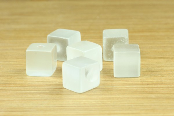Cateye Würfel, Weiß, 8x8mm