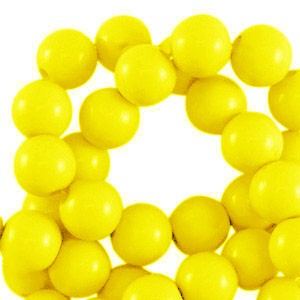 Acrylperlen, rund, Gelb, shiny, glänzend, 18mm