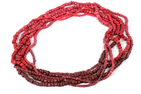 Rocailles-Mischung am Strang, Rot-Töne II