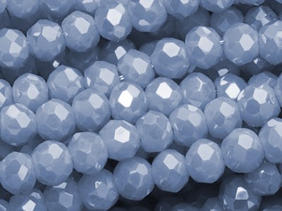 Glasschliffperlen, Rondell, Blau, 2.2x2.7mm, ca. 150 Stück per Strang