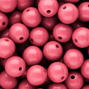 Acrylperlen 12mm Korallenrot rund & glänzend