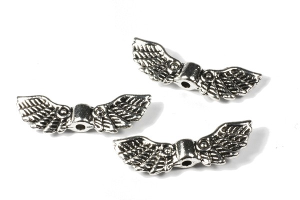 Engelsflügel, Antik Silberfarben, 22x7mm
