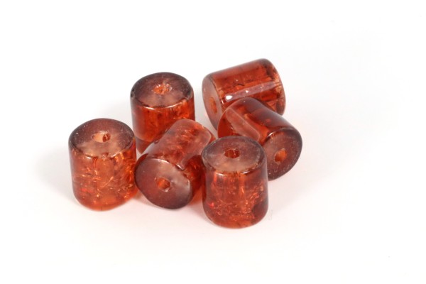 Crashperlen, Walze, Braun, 8x7mm