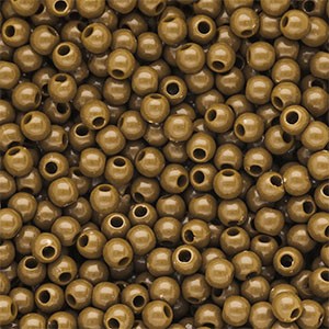 Acrylperlen 6mm Ockerbraun rund & glänzend