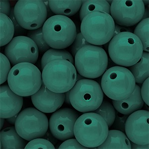 Acrylperlen 12mm Mediterran-Grün rund & glänzend