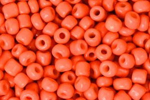 Samenperlen, Flame Orange, rund, 15gr., 3mm, 8/0