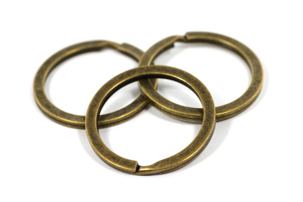 Schlüsselring, Alt Bronzefarben, 30mm