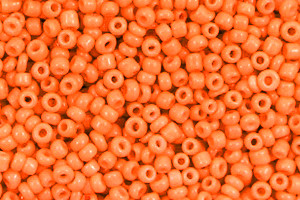 Rocailles, rund, Flame Orange, 15 gr., 2mm, 12/0
