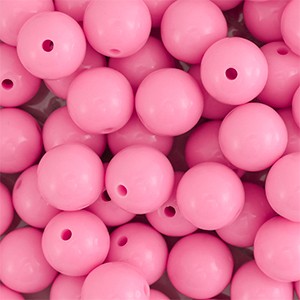 Acrylperlen, rund, Pink, shiny, glänzend, 18mm