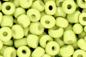 Glas-Rocailles 2 mm – Lime Green, runde Saatperlen