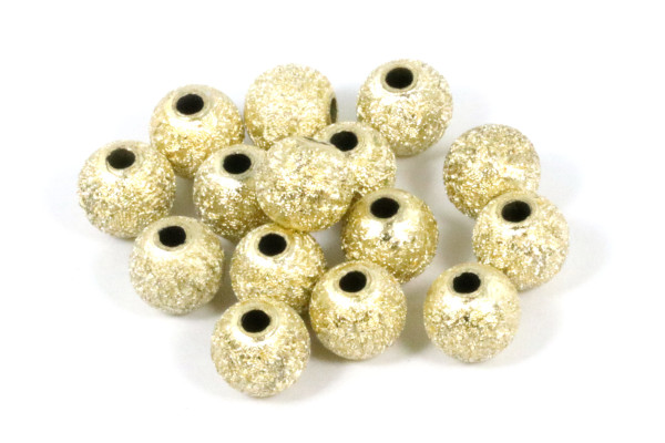 Acrylperlen, Stardust, Goldfarben, 6mm, 50 Stück