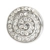 Mini Schmuckdruckknopf, Spirale mit Strass, 12mm