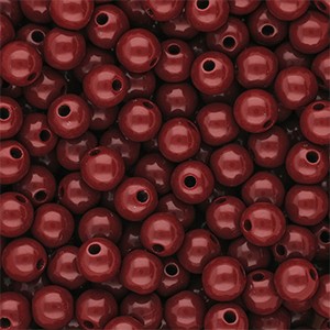 Acrylperlen 8mm Tomatenrot rund & glänzend