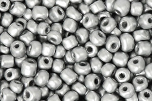 Saatperlen, Farbe Silver Metallic, rund, 15gr., 3mm, 8/0