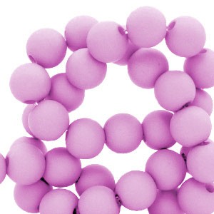 Perlen aus Acryl, rund, Light Purple II, matt, 6mm