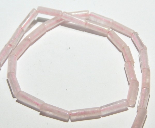 Rosenquarz, Röhrchen, 13x4mm