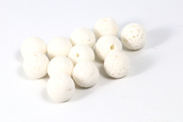 Weiße Koralle, Kugel, 10mm