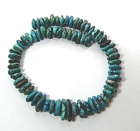 Türkis, Chips, Strang, 9-13mm