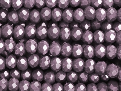 Schliffperlen, Rondelle, Amethyst, 1.7x2.5mm, ca. 175 Stück per Strang