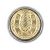 Mini Schmuckdruckknopf, Hufeisen, Goldfarben, 12mm