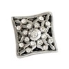 Mini Schmuckdruckknopf, quadratisch, Strasssteine, 10mm