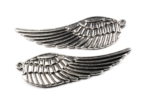 Engelsflügel, Silberfarben, 50x16mm