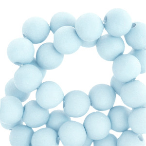 Acrylperlen, rund, Light Blue, matt, 6mm