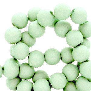 Acrylperlen, rund, Soft Mint, matt, 6mm