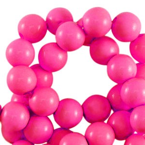 Acrylperlen, basteln, rund, Fuchsia Pink, shiny, glänzend, 4mm