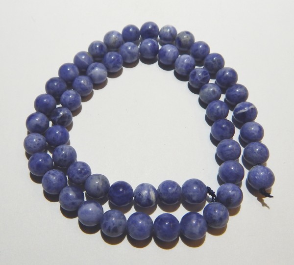 Sodalith Perlen, rund, 8mm