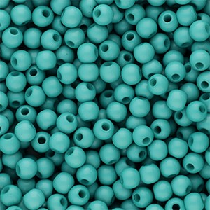 Acrylperlen, rund, Petrol Green, shiny, glänzend, 4mm