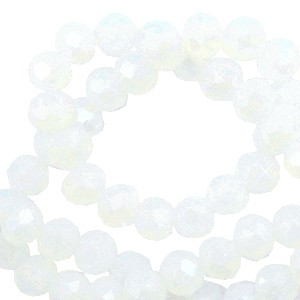 Glasschliffperlen, Rondelle, Brilliant Crystal-Pearl Shine coating, 4x3mm