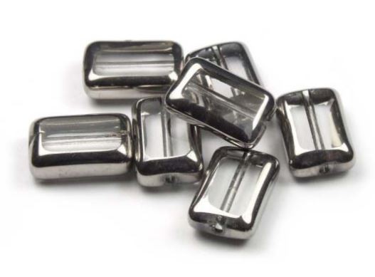 Fensterperlen, Glas, Transparent, 12x8mm