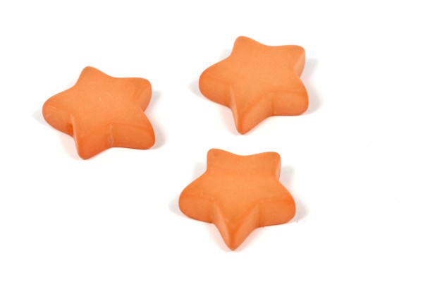 Sterne, Kunststoff, Orange, 17mm