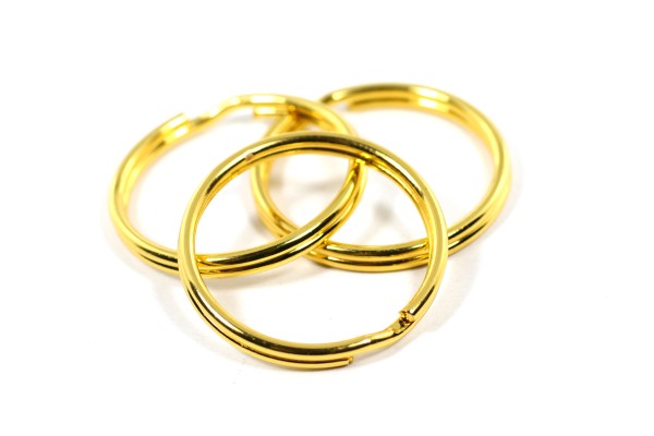 Schlüsselring, Goldfarben, 25mm