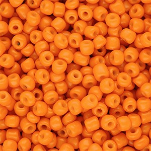 Glas-Rocailles rund 4 mm – Orange Saatperlen für Schmuck, 15 g