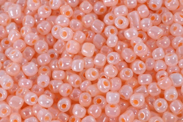 Saatperlen, rund, Salmon, 15gr, 6/0, 4mm