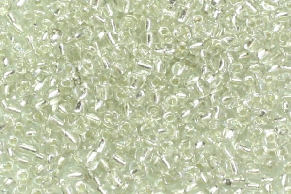 Rocailles, Transparent Silver Lined, 2.5mm, 15 Gramm