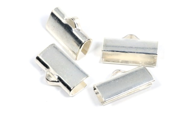 Bandklemmen für flaches PVC-Band, versilbert, 12mm