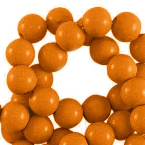 Acrylperlen, rund, Copper Brown, shiny, glänzend, 8mm