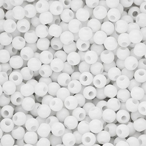 Acrylperlen 4mm Schneeweiß rund & glänzend