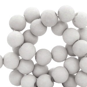Acryl Perlen, rund, Nimbus Cloud Grey, matt, 8mm