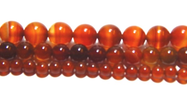 Karneol Perlen, rund, 8mm